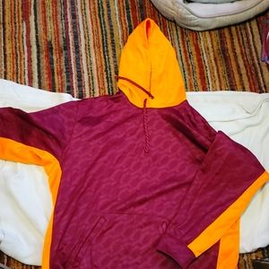Nike hoodie thermafit size 4xl yellow/burgandy(wine) color